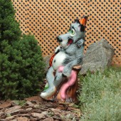 Садовая фигура Волк №4, глянец