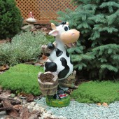 Садовая фигура Корова с коромыслом (Гипс)