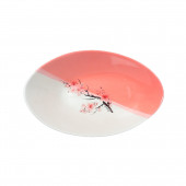 Салатник Янтарь, бело-розовый, деколь Сакура, 450мл (ящик+ПЭТ)