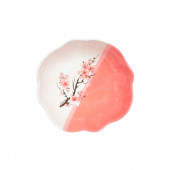 Салатник Тюльпан, бело-розовый, деколь Сакура, 500мл (ящик+ПЭТ)