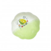 Салатник Тюльпан, бело-зелёный, деколь Лайм, 500мл (ящик+ПЭТ)