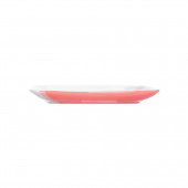 Тарелка Квадрат №3, бело-розовая, деколь Сакура (195х195мм) (ящик+ПЭТ)