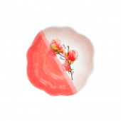 Салатник Тюльпан, бело-красный, деколь Магнолия, 500мл (ящик+ПЭТ)