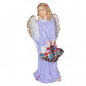 Сувенир Ангел с корзиной огромный, цветной (цвета в ассортименте) (Гипс)