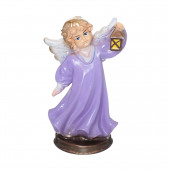 Сувенир Ангел с фонарём малый, цветной (Гипс)