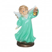 Сувенир Ангел с фонарём малый, цветной (Гипс)