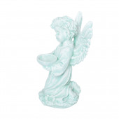 Сувенир Ангел с чашей сверху, камень зелёный (Гипс)