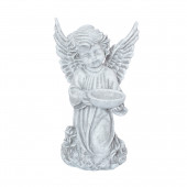 Сувенир Ангел с чашей сверху, камень серый (Гипс)
