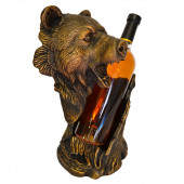Сувенир-подставка для бутылки Медведь №7, медь (Гипс)