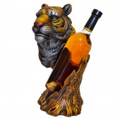 Сувенир-подставка для бутылки Тигр №4, цветная (Гипс)