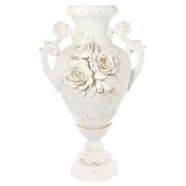 Напольная ваза Иллюзия, белая лепка