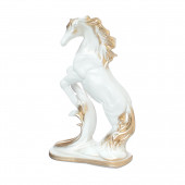 Сувенир гипсовый Конь на дыбах средний №2 белый (Гипс)