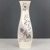 Напольная ваза Нора, 3Д цветы, резка