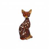 Сувенир Кошка №1 малая, коричневая, резка