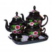 Чайный набор 4 пр. Античный, (чайник 1л, чайник 600мл, сахарница 450мл, поднос)