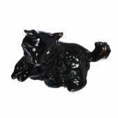 Сувенир Собака на траве, глазурь чёрная