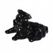 Сувенир Собака Шарпей мини, глазурь чёрная