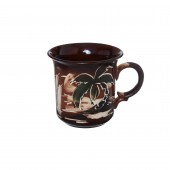 Чашка Тюльпан, коричневая, Море, 150мл
