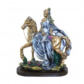 Сувенир Дама на лошади, цветная (Гипс)