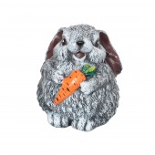 Садовая фигура Зайка с морковкой (Гипс)