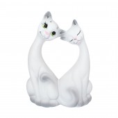 Сувенир средний Коты влюбленные малые белые