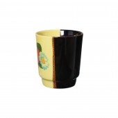 Чашка Водолей, чёрно-жёлтая с деколью, 700мл