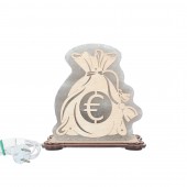 Светильник соляной с фанерной накладкой Мешок Евро