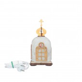 Светильник соляной с фанерной накладкой Церковь