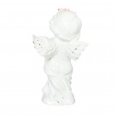 Сувенир Ангелок-мальчик с сердцем, цветная лепка, гламур