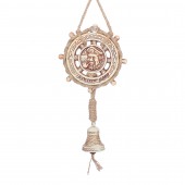 Сувенир-оберег 2 пр. Штурвал на бечёвке с колоколом, Азовское море, 056