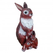 Садовая фигура Семья зайцев, (195) цвета в ассортименте (Гипс)