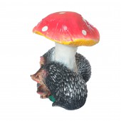 Садовая фигура Ежи под грибом (Гипс)