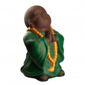 Сувенир Буддистский монах, коричневый в зелёном