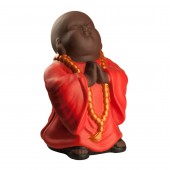 Сувенир Буддистский монах, коричневый в красном