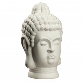 Сувенир Голова Будды, белая, матовая