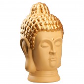 Сувенир Голова Будды, бежевая с золотом
