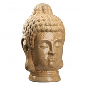 Сувенир Голова Будды, бежевая, кракелюр