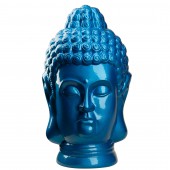Сувенир Голова Будды, синий металлик