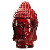 Сувенир Голова Будды, красно-чёрный мрамор