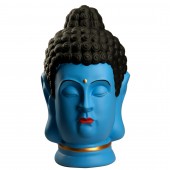 Сувенир Голова Будды, синяя с чёрным