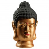 Сувенир Голова Будды, золотая с чёрным