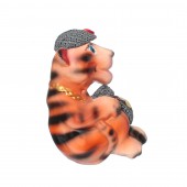 Копилка Тигр с цепью в одежде