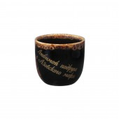 Чашка Одесса, коричневая пена, деколь двойная Море, 250мл