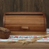 Хлебница деревянная, одинарная, резьба, (270х370х180), в ассортименте