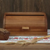 Хлебница деревянная, одинарная, резьба, (270х370х180), в ассортименте