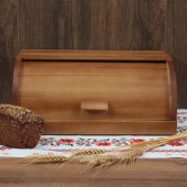 Хлебница деревянная, одинарная, тёмная (270х370х180)