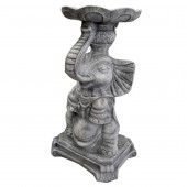 Садовая фигура-кашпо Слон, серый камень (Гипс)