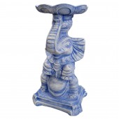 Садовая фигура-кашпо Слон, синий камень (Гипс)