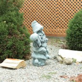 Садовая фигура Гном на грибе, камень