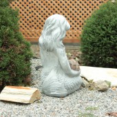 Садовая фигура Русалка, камень светлый